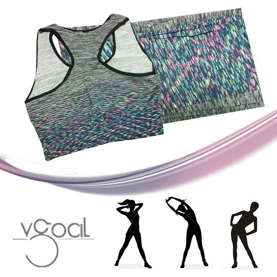 تصویر  تاپ و شلوار ورزشی زنانه بنفش VGOAL