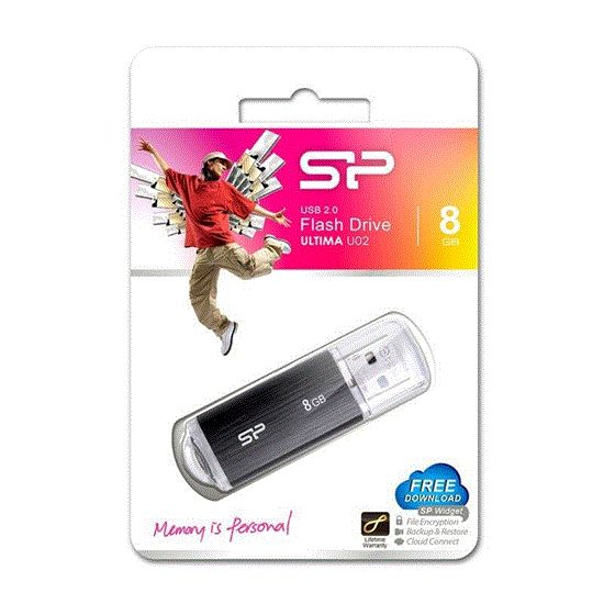 تصویر  فلش مموری سیلیکون پاور مدل U02 ظرفیت 8GB
