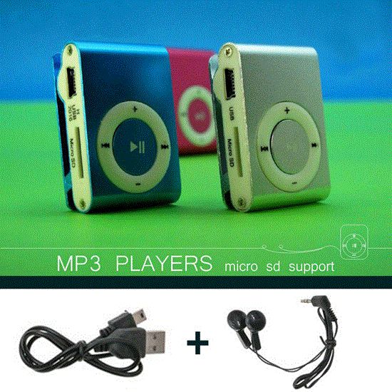 تصویر  پخش کننده موسیقی رنگ طلایی mp3player رم خور طرح اپل