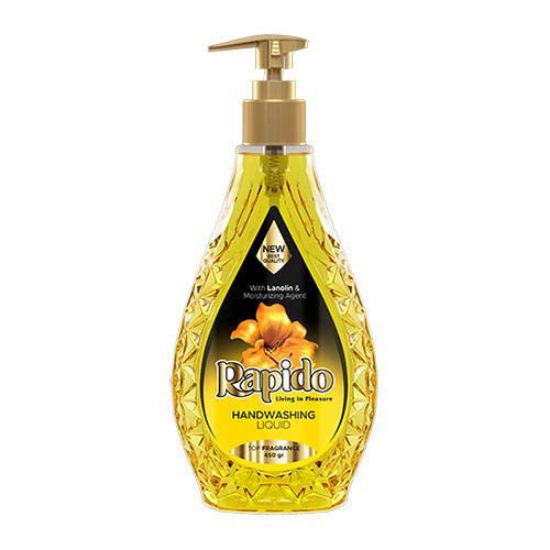 مایع دستشویی شفاف راپیدو مدل زرد حجم 450 گرم
