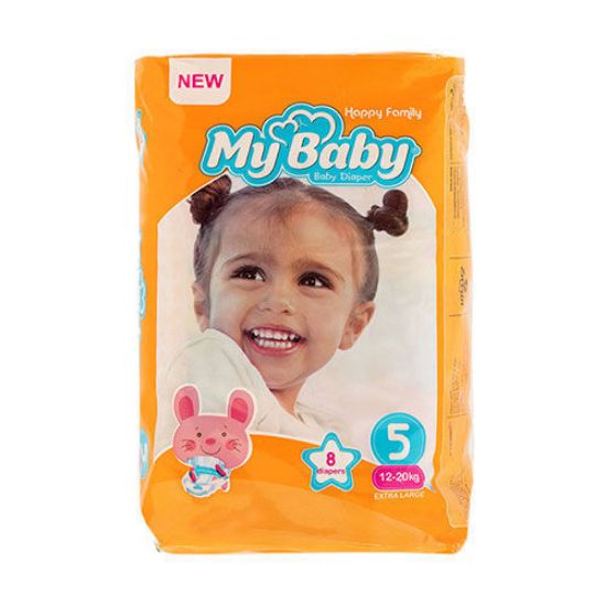 پوشک مای بیبی مدل Happy Family سایز 5 بسته 28 عددی