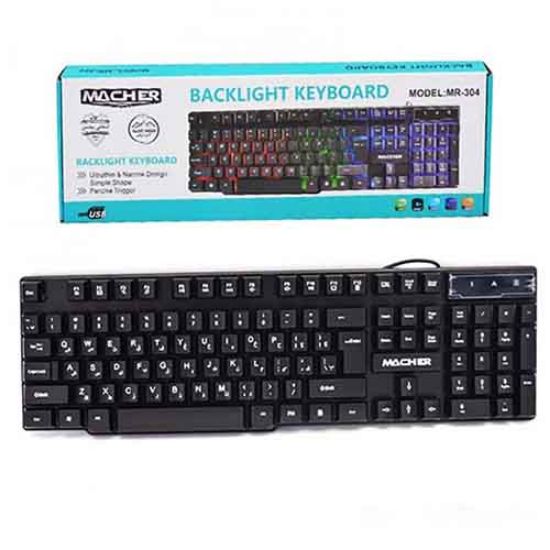 تصویر  کیبورد گیمینگ RGB مچر مدل MR-304