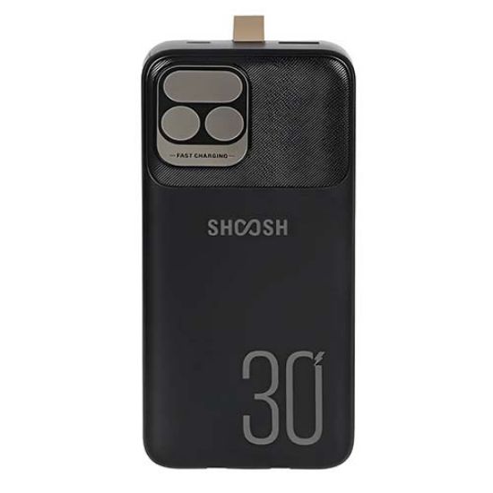 تصویر  پاوربانک شوش مدل SH-130 ظرفیت 30000 میلی آمپر ساعت سفید