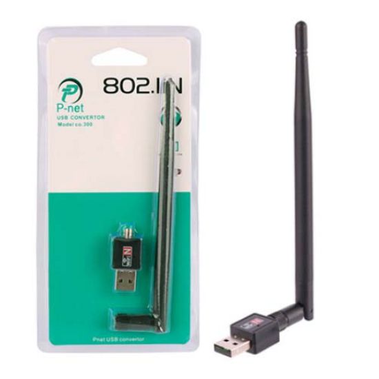 تصویر  کارت شبکه USB بی سیم آنتن بلند پی نت مدل co.300